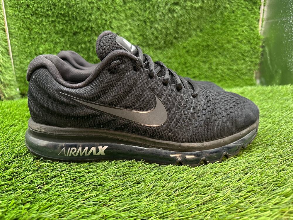 Nike Air Max 2017 849559-004 Athletic Sneaker Men's 10 Black Mesh Running Sports